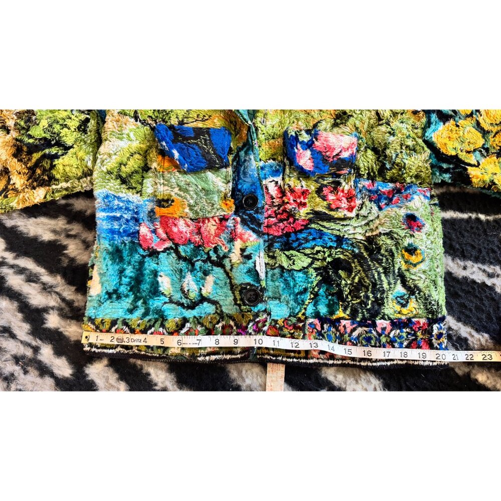 Peacock Carpet Upcycle Cropped Jacket + Mini Skirt - Picture 15 of 16